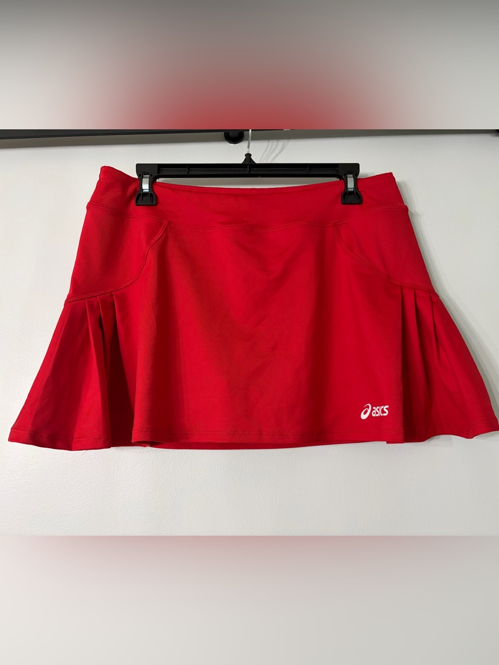Asics Red Athletic Skort with Logo
